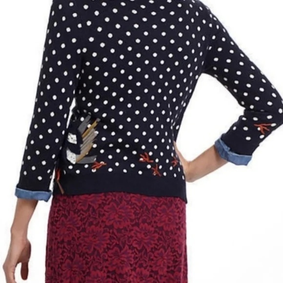 FINAL PRICE Anthropologie Charlie and Robin Snowbird Polka Dot Cardigan - Picture 15 of 15